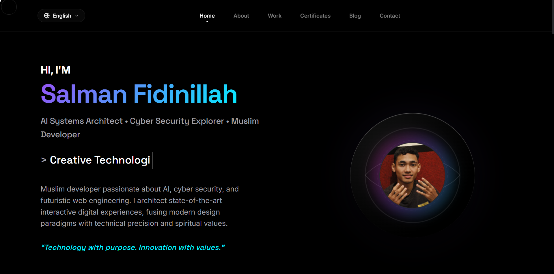 Salman fidinillah Interactive Portfolio